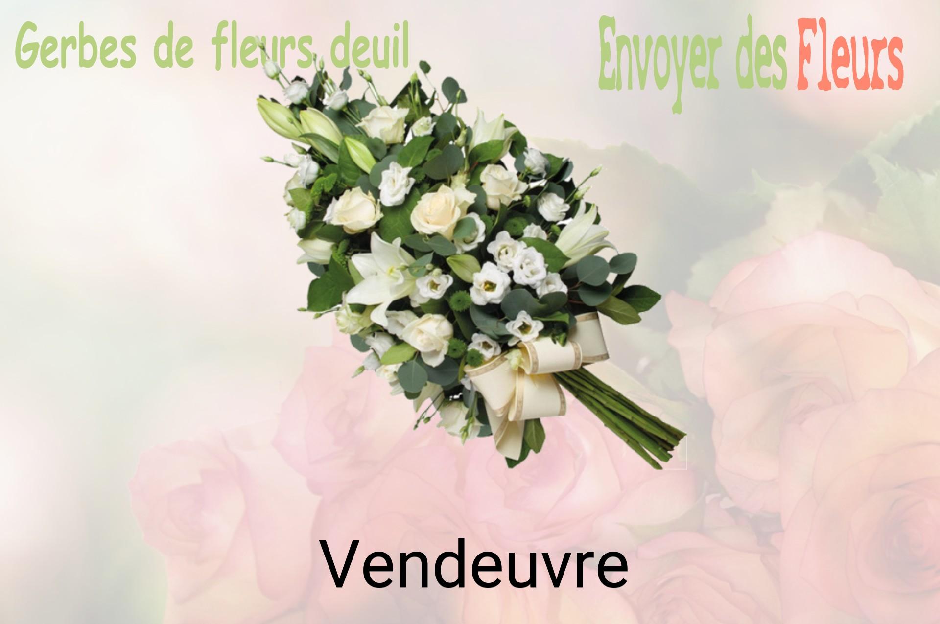 Gerbe de fleurs de deuil livrée à Vendeuvre
